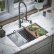 preview thumbnail 5 of 9, Karran Elite WS-35-PK1 Undermount 30" Single Bowl Stainless Steel Workstation Kitchen Sink