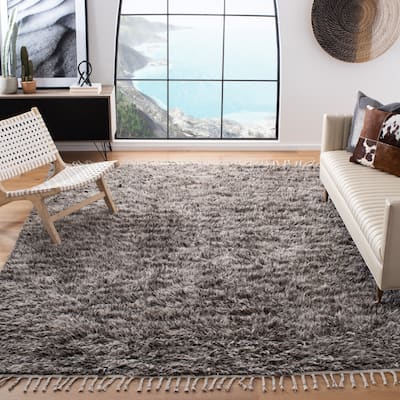 SAFAVIEH Handmade Casablanca Shag Gajana Tribal Wool Rug