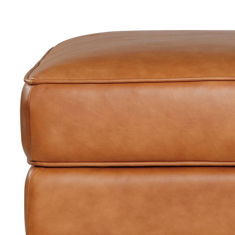 Poly & Bark Essex Genuine Italian Leather Rectangular Ottoman