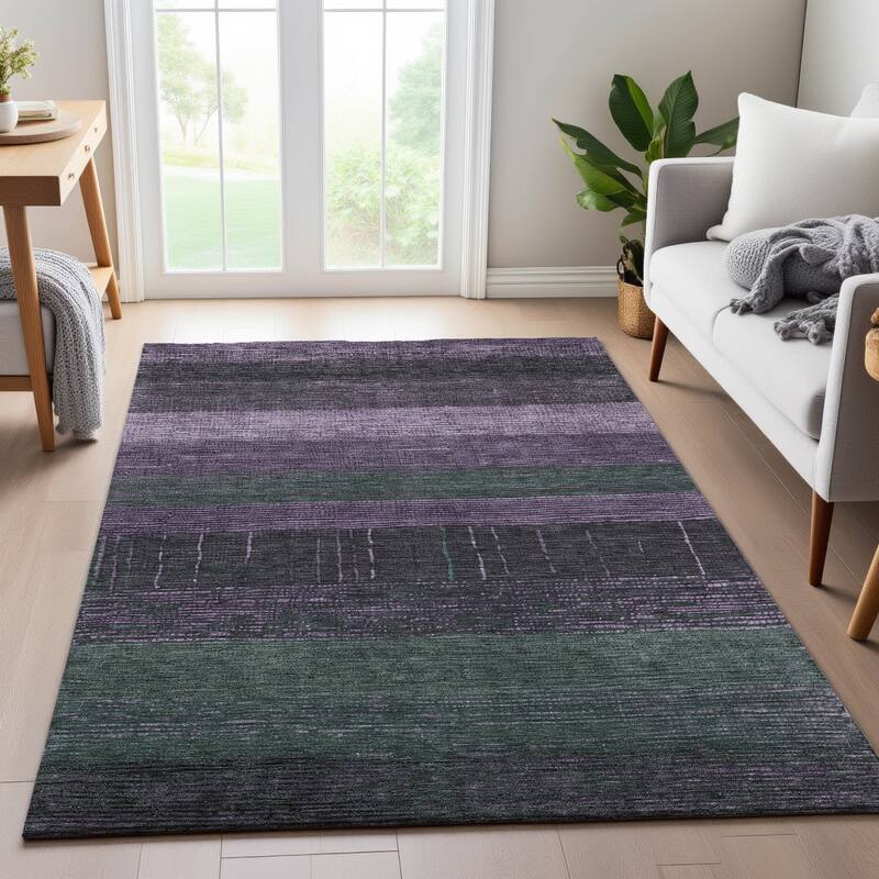 Premium Washable Super Soft Ombre Stripes Mayfield Rug