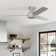 preview thumbnail 1 of 13, Hunter Presto Flush Mount Ceiling Fan w/ Wall Control - Contemporary, Industrial, Scandinavian - LOW PROFILE! 52" - Matte Nickel