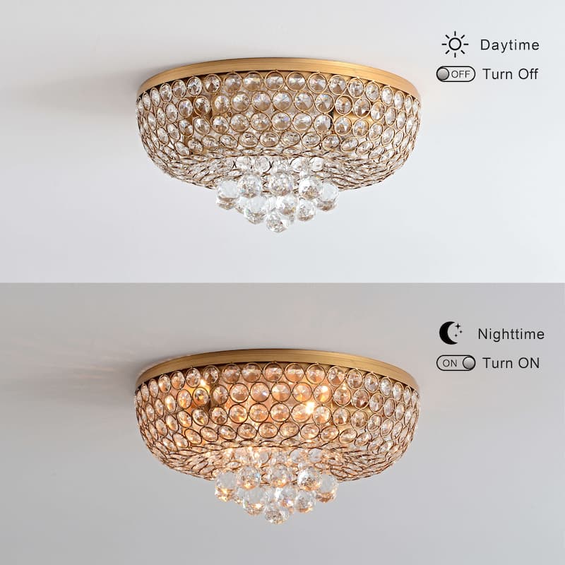 Francisca 4-light Flush Mount Crystal Chandelier