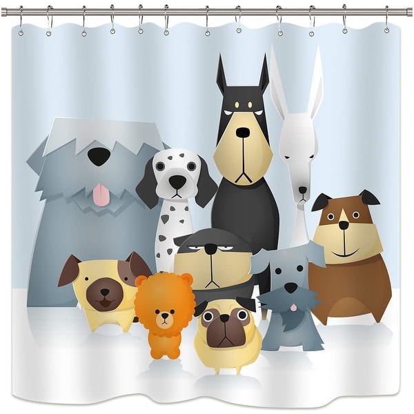 dog shower curtain set