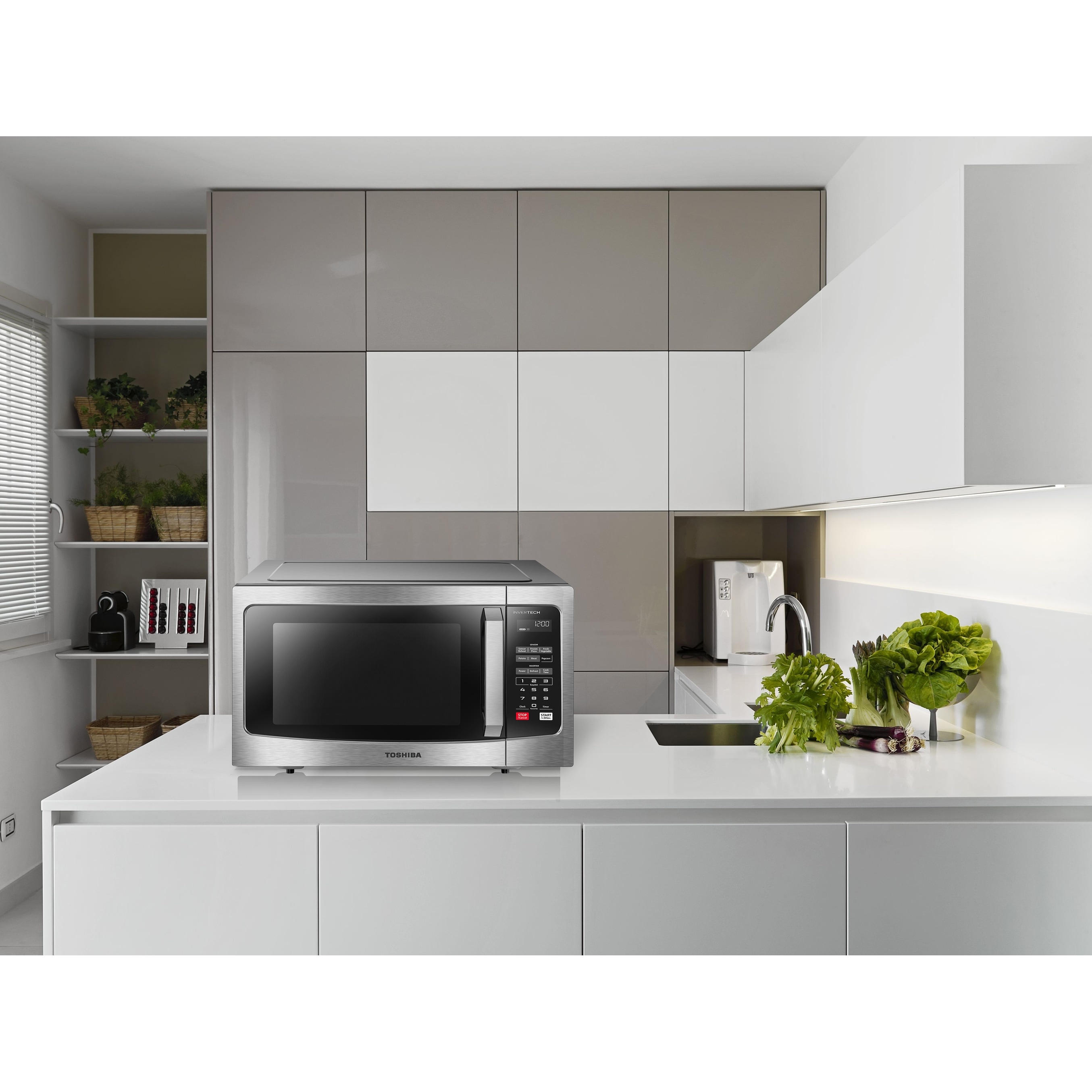 Toshiba 1.6 Stainless Steel Inverter Microwave - Bed Bath & Beyond