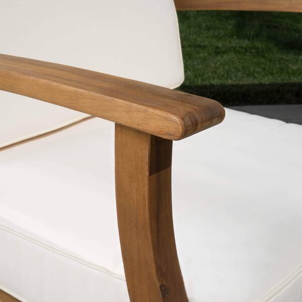 Perla Outdoor Acacia Wood Club Chair (Set of 2) by Christopher Knight