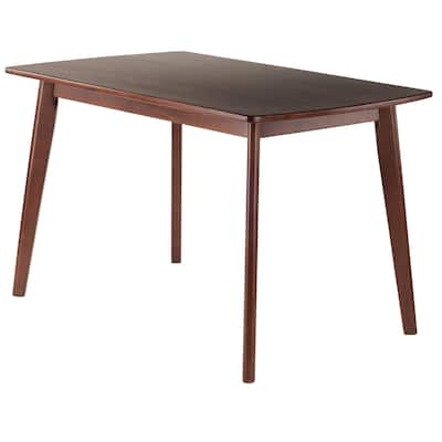 29" brown walnut dining table