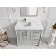 preview thumbnail 53 of 128, Willow Collections 36 in x 22 Aberdeen Freestanding Left Offset Sink Bathroom Vanity with Quartz or Marble Countertop 2" Calacatta Nuvo - Coventry Gray