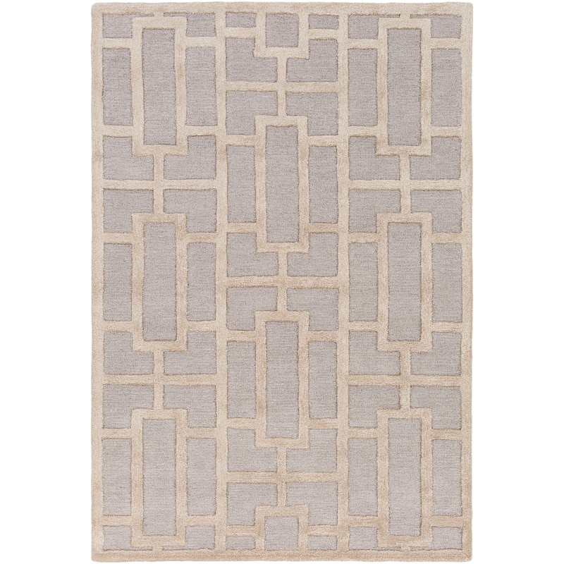 Hand-tufted Thaxted Geometric Wool Area Rug