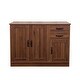 preview thumbnail 4 of 9, Modern Wood Buffet Sideboard with 2 doors & 1 Storage and 2 drawers -Entryway Serving Storage Cabinet Doors