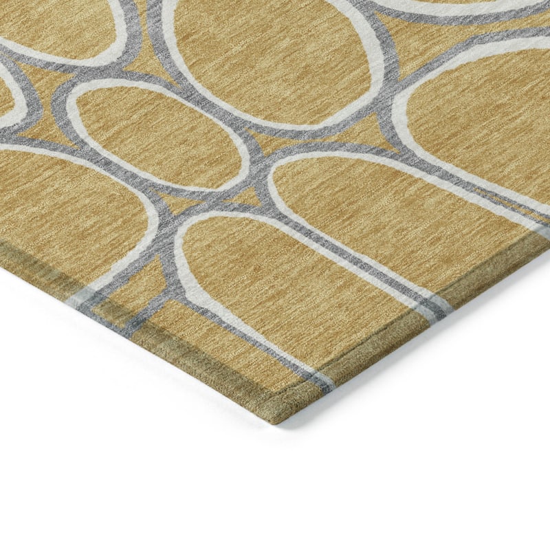 HomeRoots Abstract Transitional Rectangle Outdoor Rug
