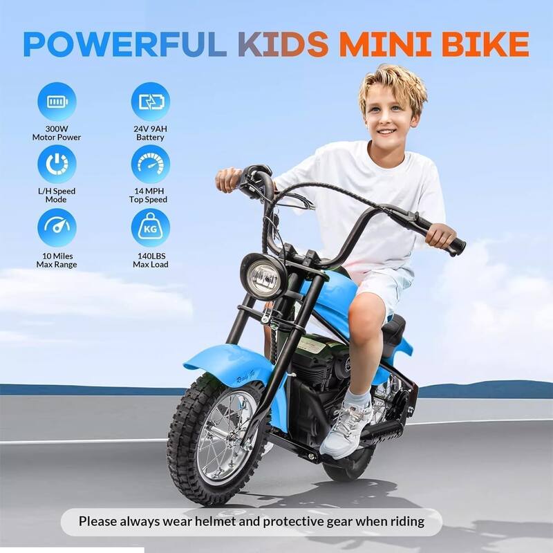 Electric Off-Road Motorcycle, Ride on Toy Dirt Bike for 13+ Kids Best Gift
