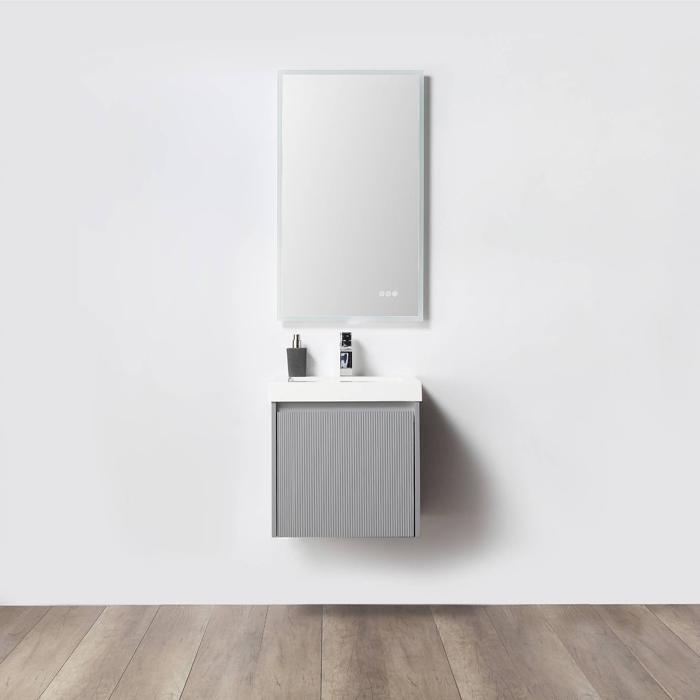 Blossom Positano Floating Bathroom Vanity with Side Cabinets and Sink