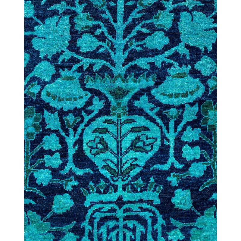 Vibrance One-of-a-Kind Hand-Knotted Area Rug - Blue, 5' 2" x 7' 6" - 5' 2" x 7' 6"