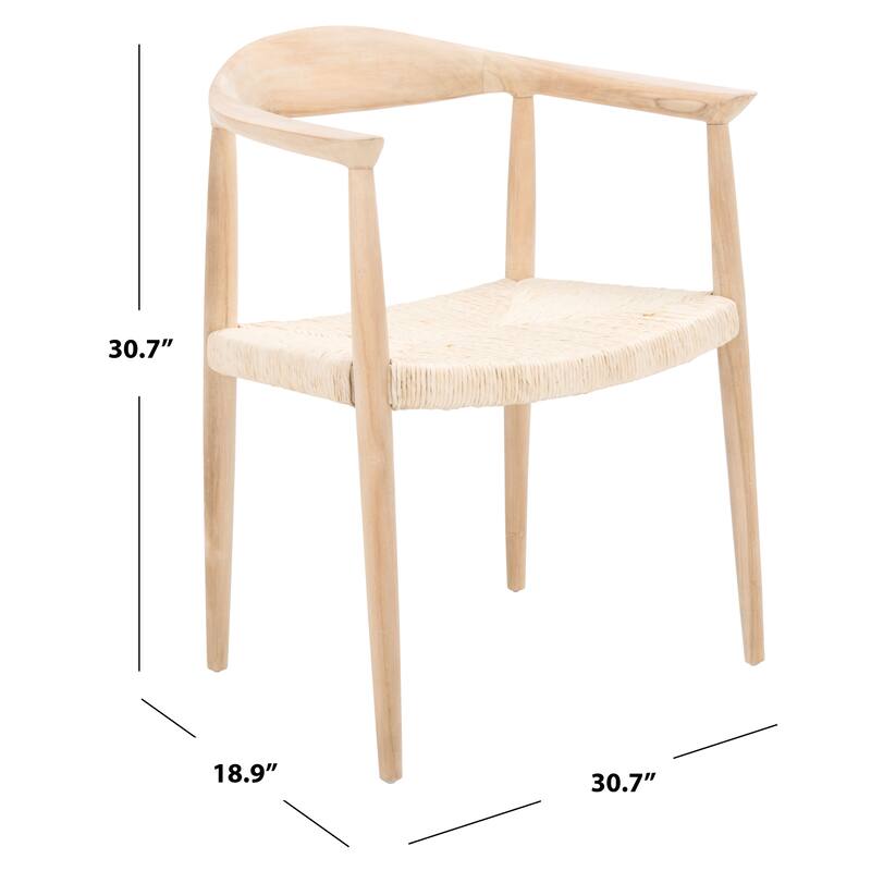 SAFAVIEH Besse Foc Twist Accent Chair - 24.8" W x 18.9" L x 30.7" H - 25Wx19Dx31H