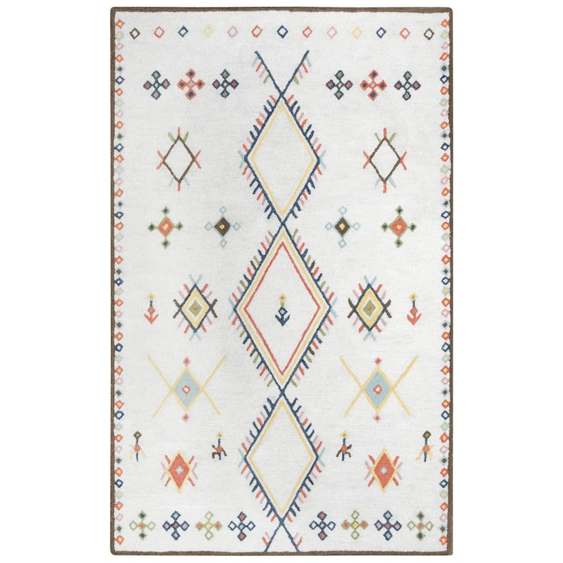 Alora Decor Catawba Southwest Geometric Diamond Rug - 7'9" x 9'9" - Ivory