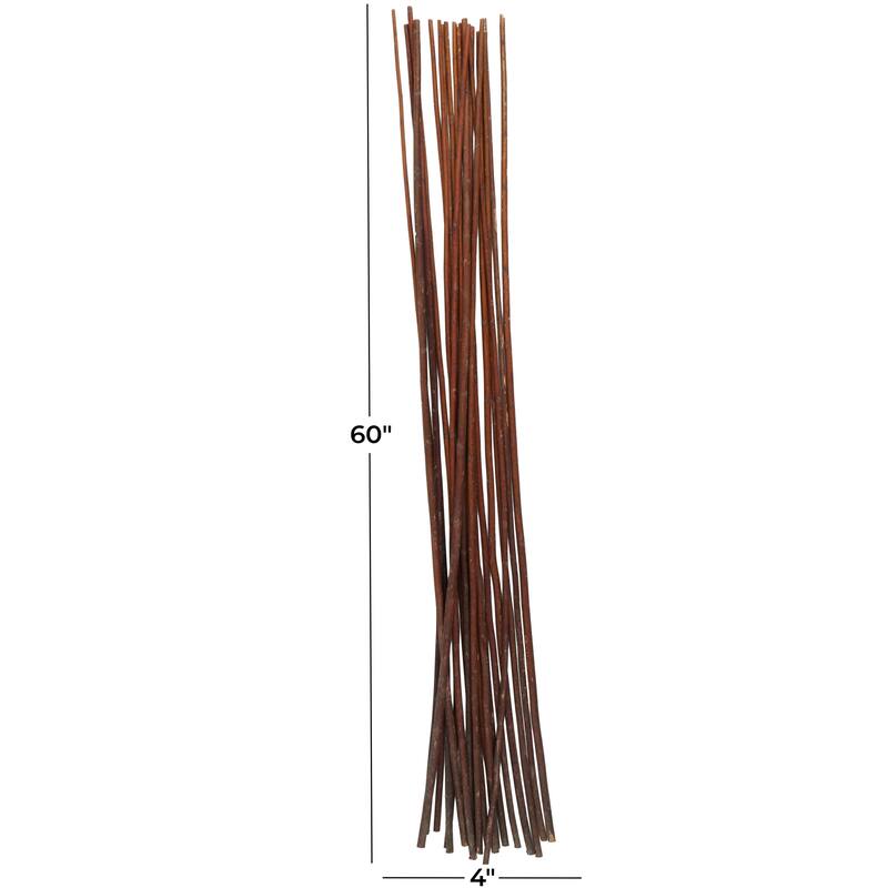 Brown Jute Rope Tall Sticks Home Decor Natural Foliage