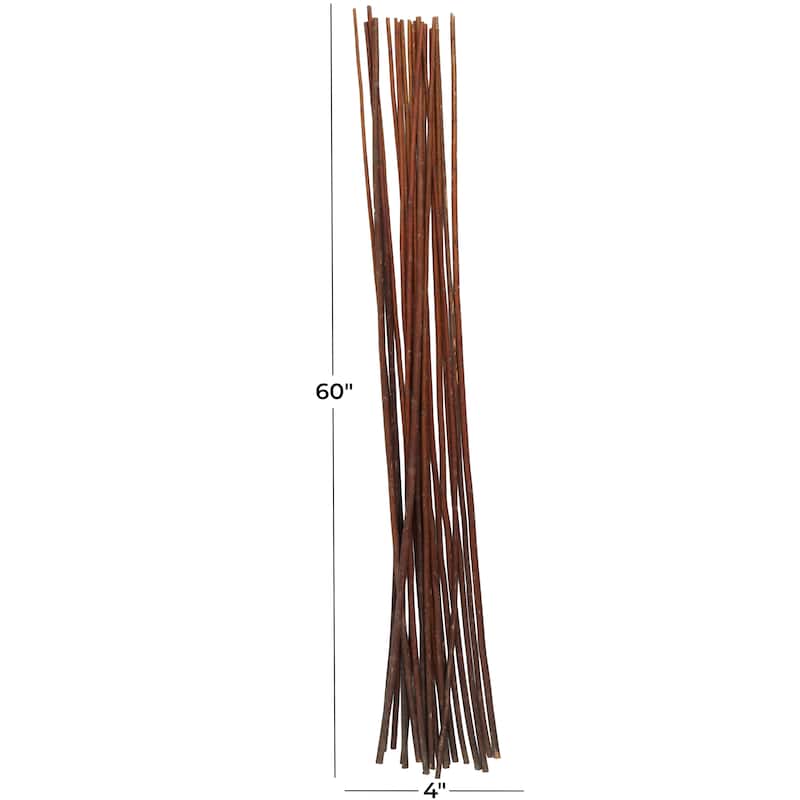 Jute Rope Tall Sticks Home Decor Natural Foliage - Brown - Roche River Decor