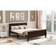 preview thumbnail 3 of 7, Full Size Wood Platform Bed with Headboard and Footboard, Solid Pine Frame with Wooden Slat Support for Durable