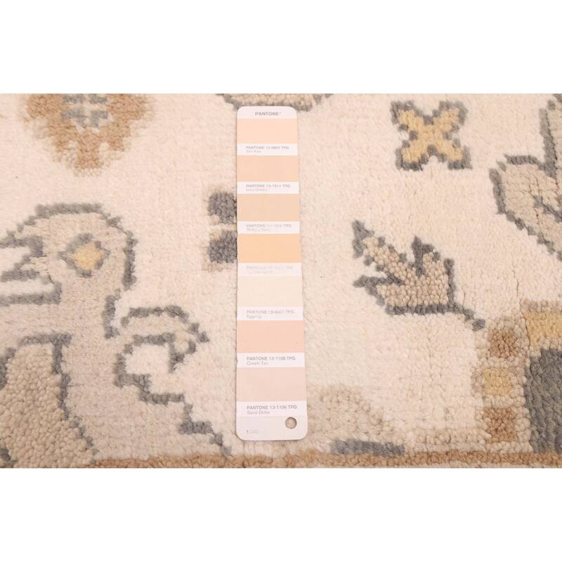 ECARPETGALLERY Hand-knotted Royal Oushak Cream Wool Rug - 8'2 x 10'3
