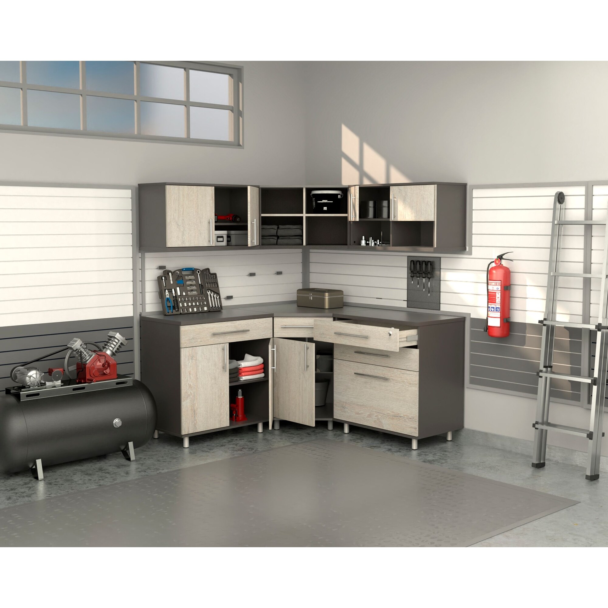 KRATOS 7 pc Garage Corner Storage System by Inval Bed Bath & Beyond