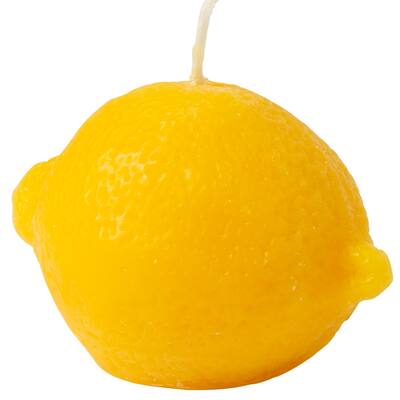 Rejuuv Lemon Shaped 3" Scented Candle - Yellow