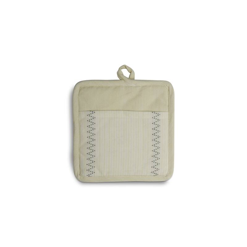 Natural Living Potholder Citron Made Of Bamboo Cotton With Hang Loop For Kitchen Counter Pots Pans