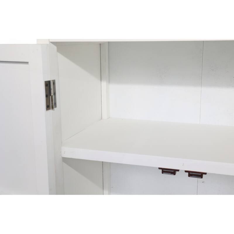 27in Accent Tall Tower White Storage Cabinet