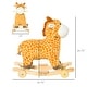 preview thumbnail 3 of 3, 2-in-1 Kids Plush Ride-On Rocking Horse Toy, Giraffe-shaped Plush Rocker with Realistic Sounds for Children 3 to 6 Years, Yellow