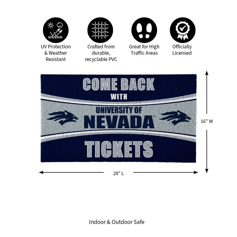 Seattle Kraken 28 in. x 16 in. PVC "Come Back With Tickets" Trapper Door Mat