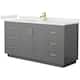 Option Dark Gray / White Quartz Top / Brushed Gold
