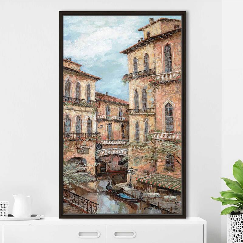 "Holiday in Venice II" by Ruane Manning Print on Floating Canvas