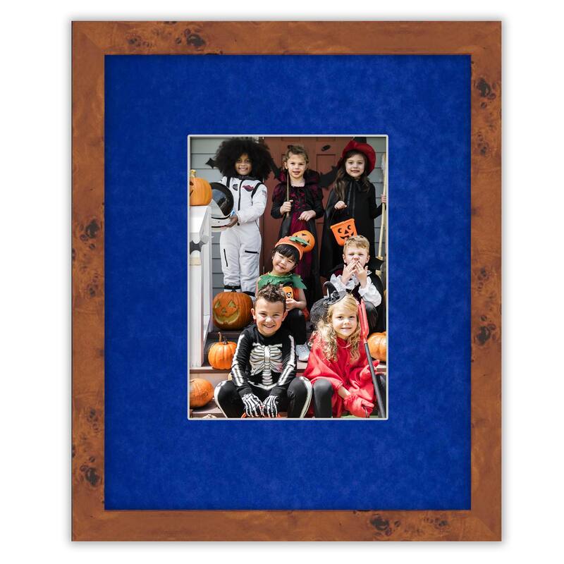 5x7 Mat for 4x6 Photo Royal Blue Suede Matboard for Frames Measuring