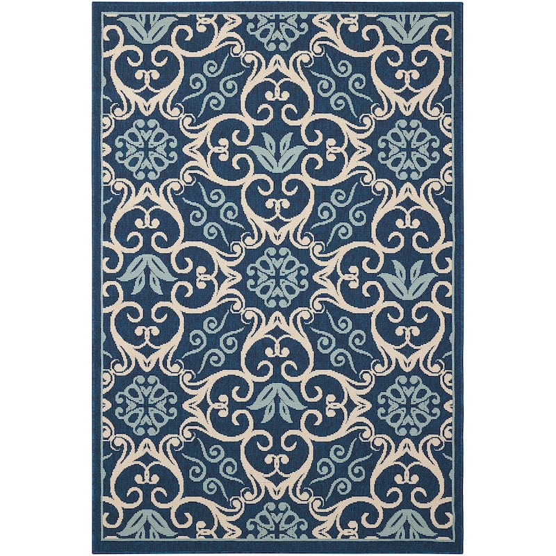 Nourison Caribbean Floral Geometric Indoor/Outdoor Area Rug