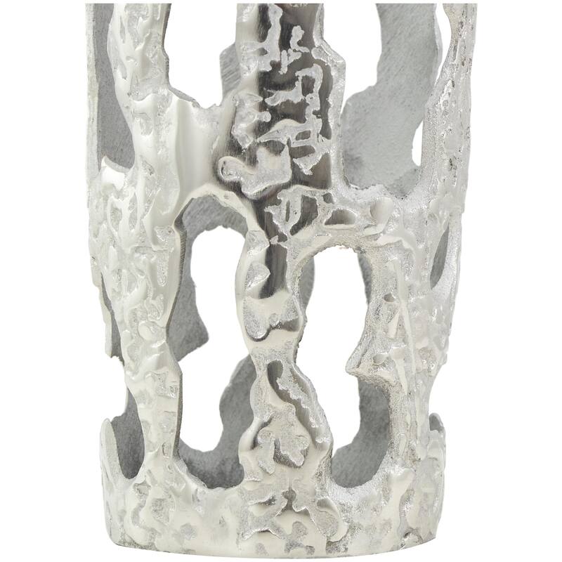 Aluminum Metal Drip Decorative Vase with Melting Designed Body - Silver, Gold, Black - Roche River Decor