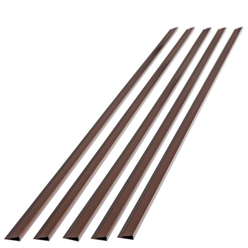 FASÄDE 47 in. Decorative Vinyl Large Profile J Trim Oil Rubbed Bronze (5 Pack) - 5 Pack - 5 Pack