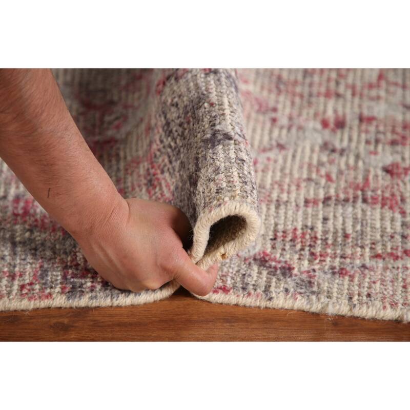 Abstract Rug Handmade Contemporary Wool Carpet - 8'0"x 9'11"