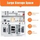 preview thumbnail 4 of 5, Wooden Play Kitchen Set, Kitchen Playset with Cookware Accessories - White