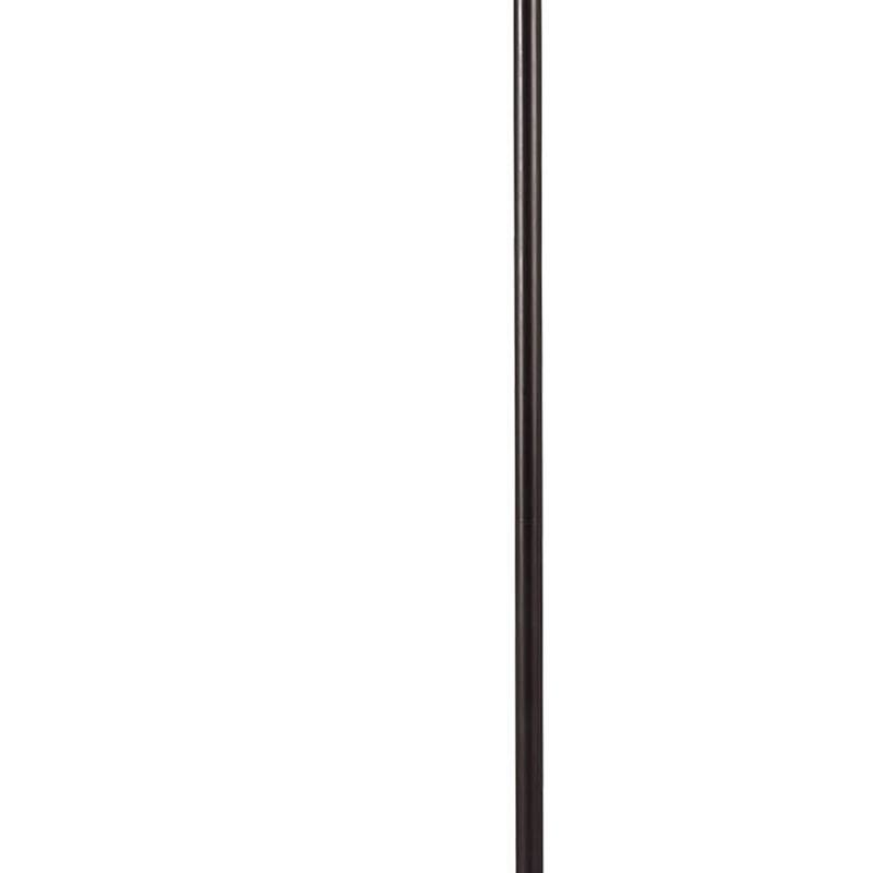 150 Watt Metal Floor Lamp with Swing Arm and Fabric Conical Shade, Black