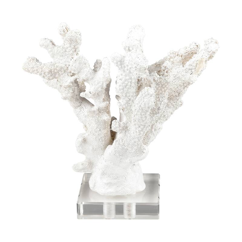 Elk Home Coral White Composite 11.75 Inch Wide Sculpture