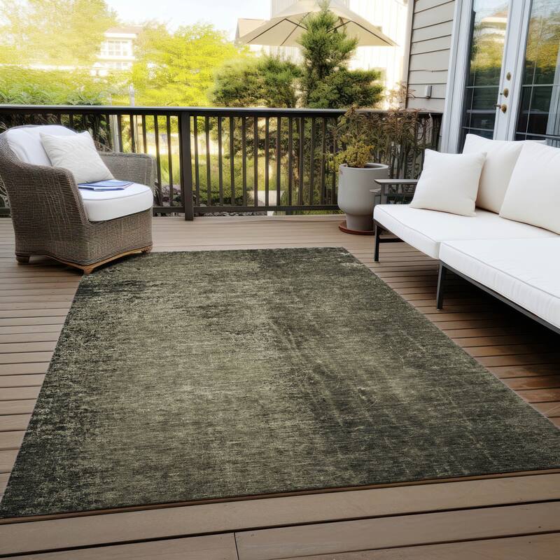 Alrim Artistic Abstract Weather Resistant Classic Meets Modern Outdoor Rug