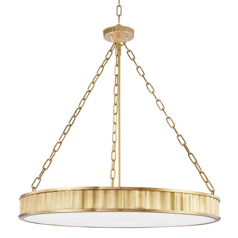 Hudson Valley Lighting Middlebury 8 Light 30" Wide LED Drum Chandelier - Aged Brass