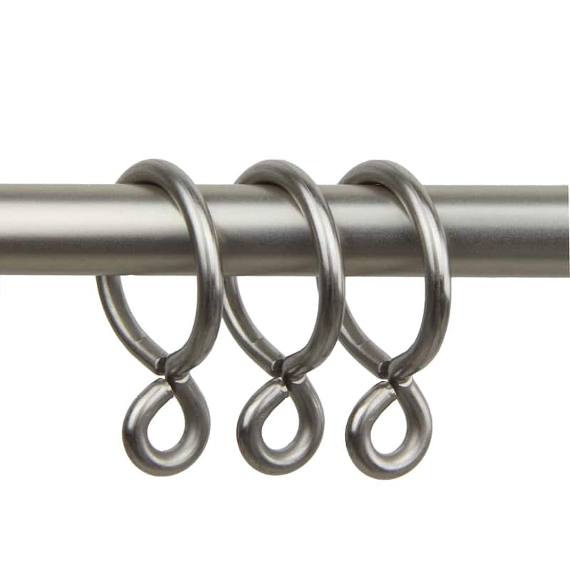 InStyleDesign 10 Curtain Eyelet Rings 1 inch - n/a - Nickel Finish/Satin/Silver Finish - satin nickel
