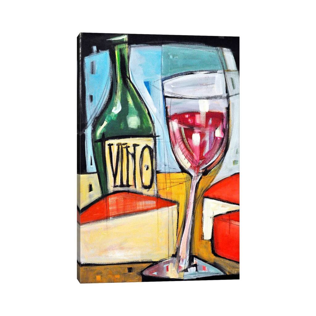 iCanvas "Red Wine And Cheese" by Tim Nyberg Canvas Print