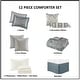 preview thumbnail 44 of 44, Madison Park Whitman 12 Piece Comforter Set with Cotton Bed Sheets