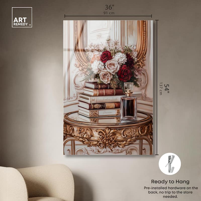 Lovely Mirror Glam Books Acrylic by Art Remedy, Ready to Hang