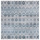 SAFAVIEH Amsterdam Bridget Moroccan Boho Rug - 3' x 3' Square - Blue/Ivory
