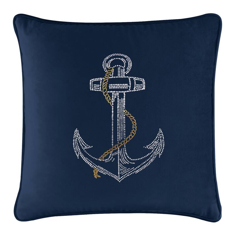 Sparkles Home Rhinestone Anchor Pillow