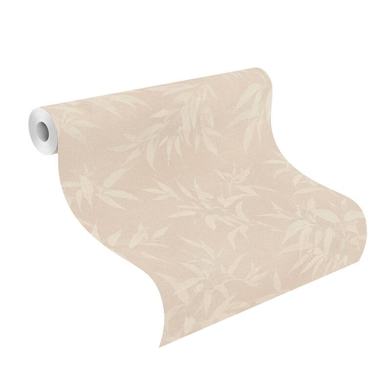 Advantage Minori Beige Leaves Wallpaper - 20.9in x 396in x 0.025in - 20.9in x 396in x 0.025in
