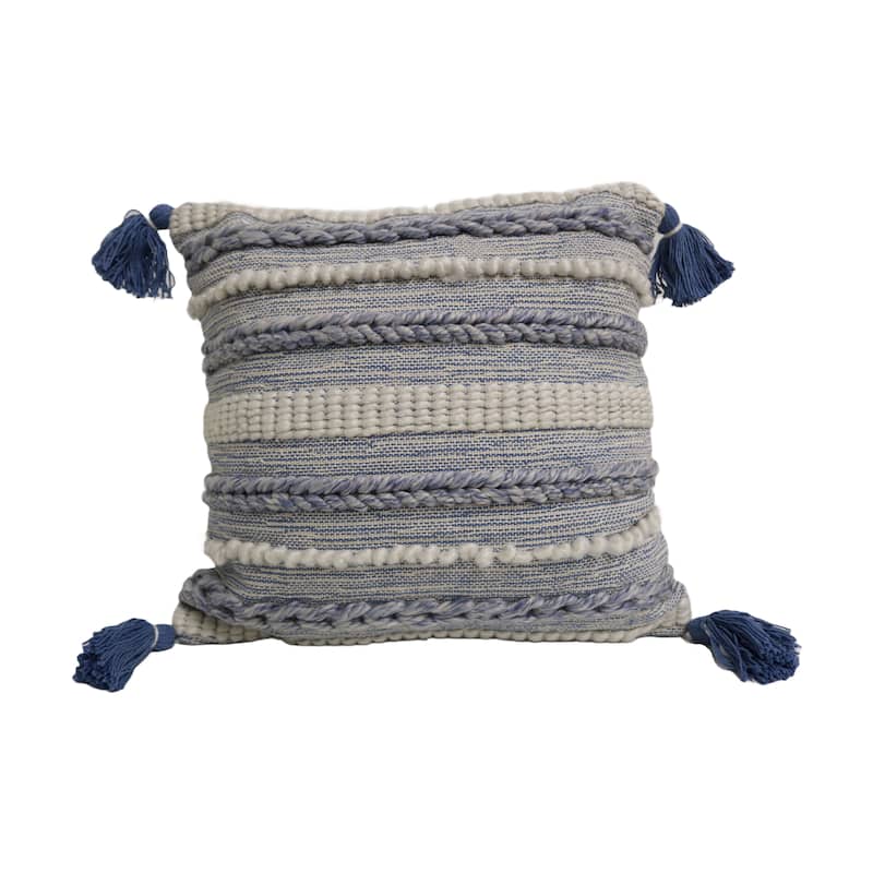 Home&Manor Auxerre Wool & Cotton Designer Throw Pillow