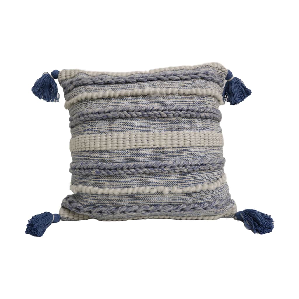 Home&Manor Auxerre Wool & Cotton Designer Throw Pillow